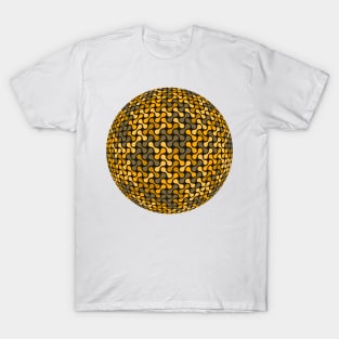 Metaballs Pattern Sphere (Gold) T-Shirt